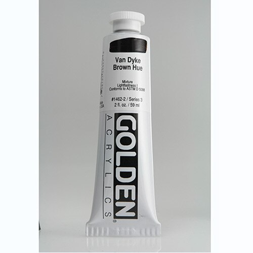 Golden, Heavy Body, Acrylic, Paint, 2oz, Van Dyke Brown Hue